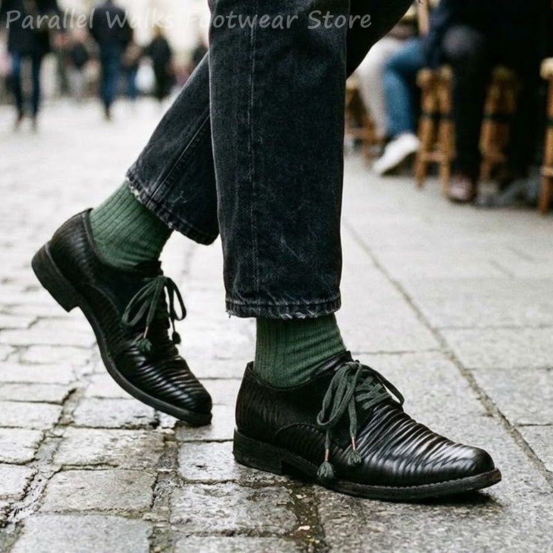 Męskie plisowane skórzane buty – Men'S Shoes Smart recenzja i cena