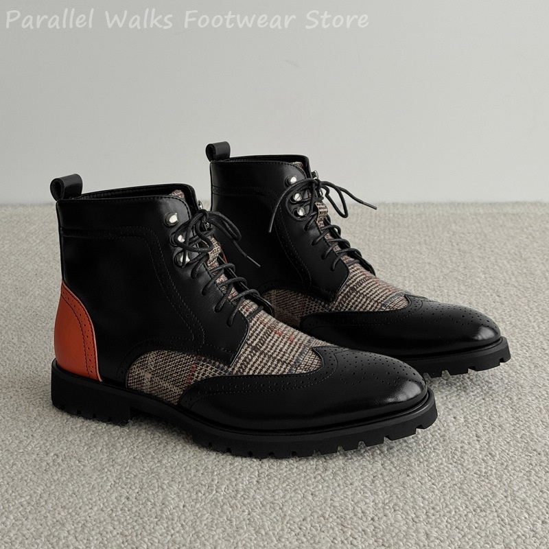 Męskie botki do kostki w kratę – Men'S Shoes Smart recenzja i cena