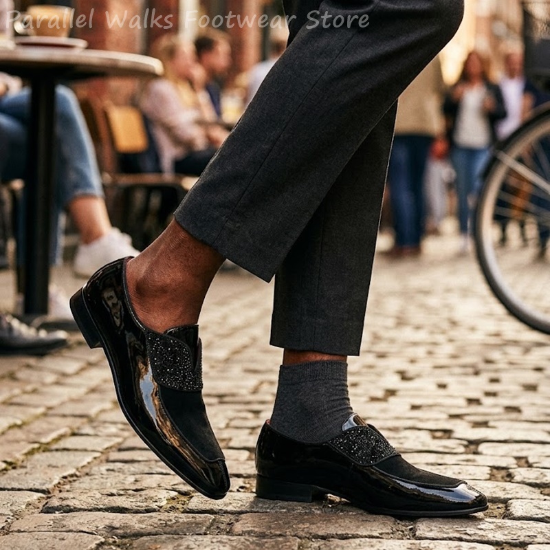 Męskie czarne lakierowane moka – Men'S Shoes Smart recenzja i cena